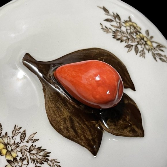 Vintage 1960s Wood & Sons England Rosedale Butter Dish Ironstone Hand Engraved - Picture 10 of 11